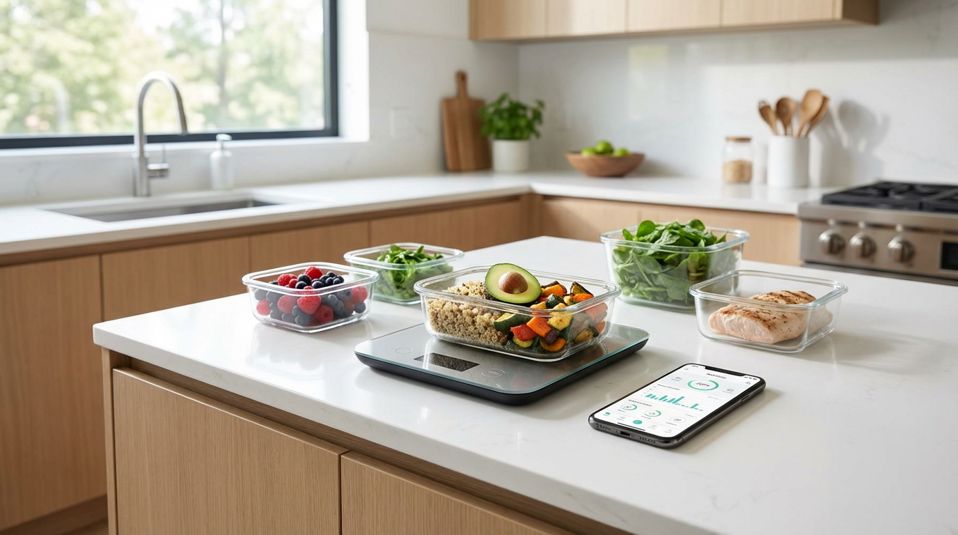 Smart Kitchen Weighing Scale for Meal Prep and Macro Tracking